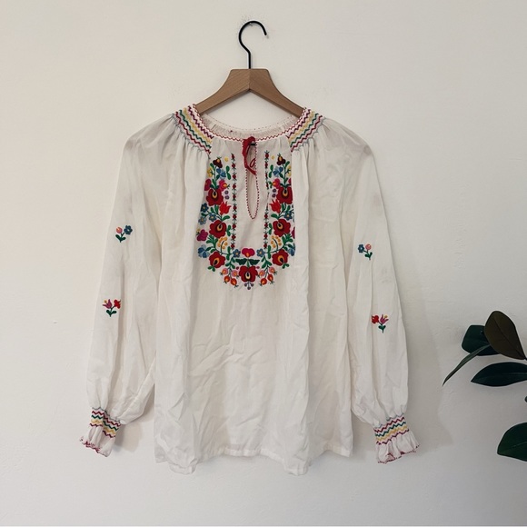 Vintage Embroidered Flower Blouse - Picture 3 of 8